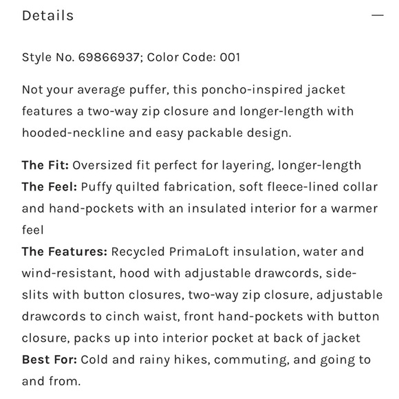 Free People Patricia Packable Ponco Puffer Size Medium NWT - Picture 6 of 16